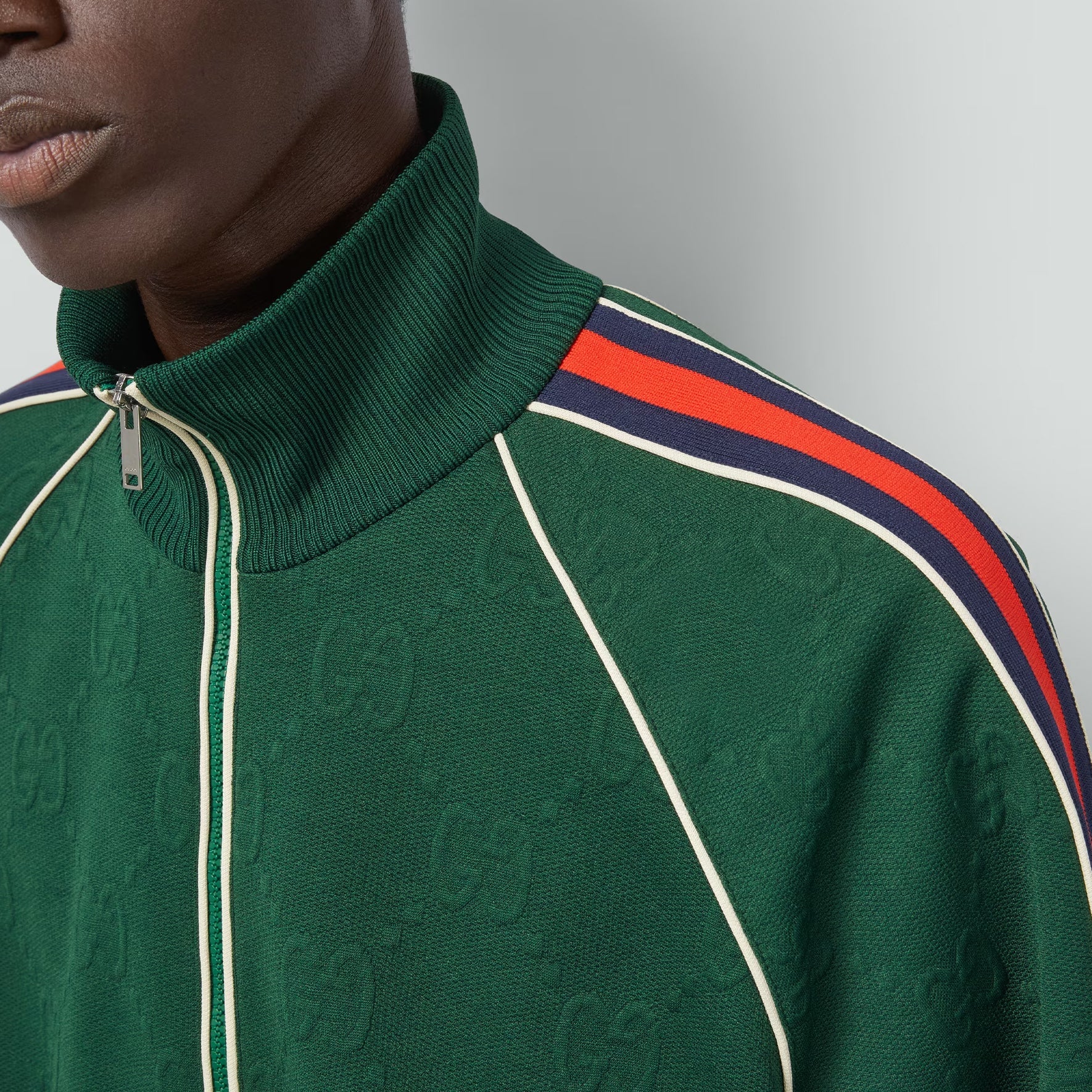 Gucci GG Jacquard Jersey Zip Jacket 'Green' 662270-XJDE9-3754