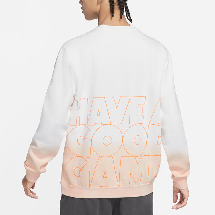 Men's Nike Logo Gradient Printing Round Neck White DO6937-100