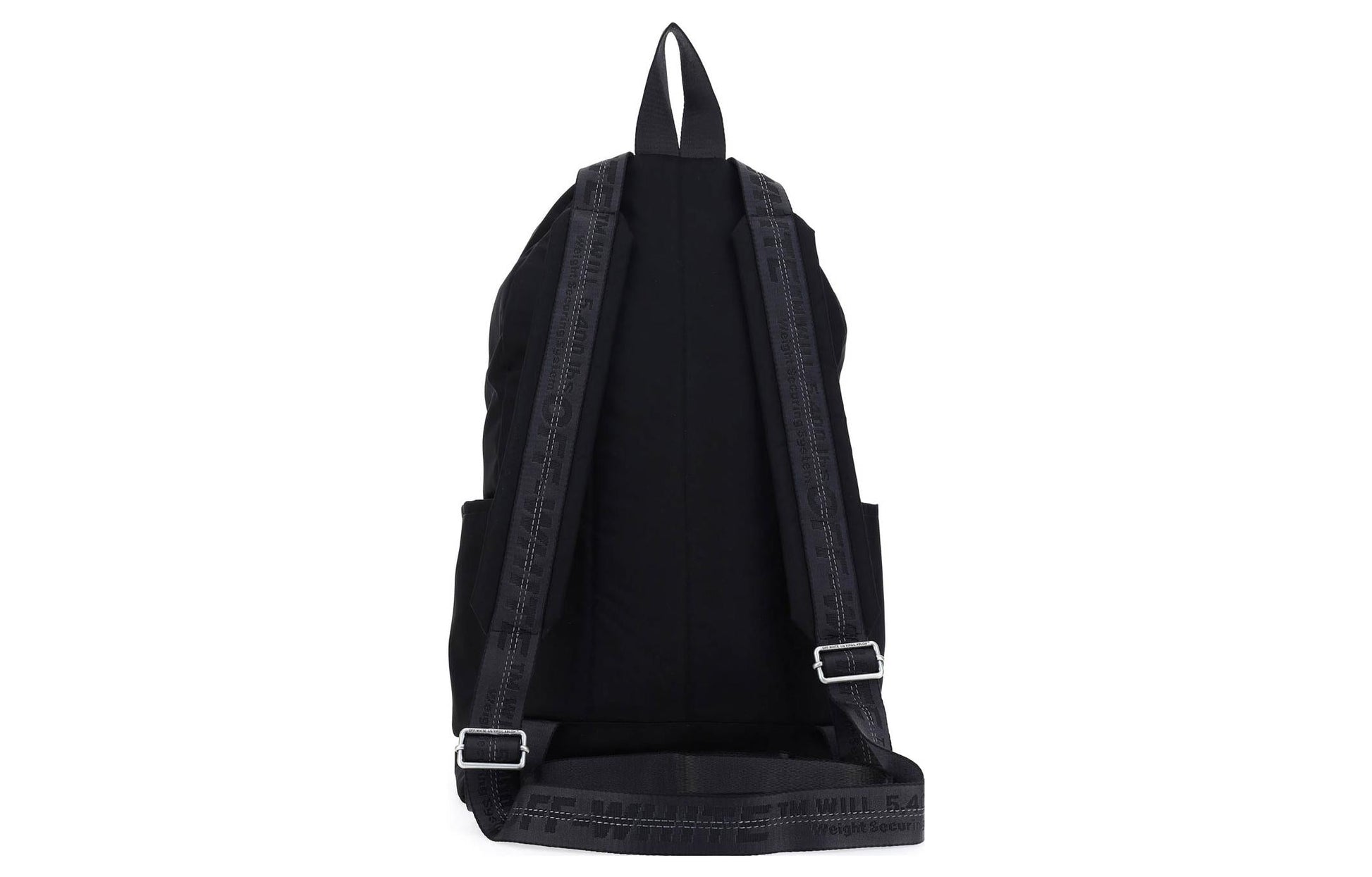 Off-White Logo Graffiti Alphabet Printing Zipper Multiple Pockets backpack schoolbag Black OMNB003E20FAB0021001