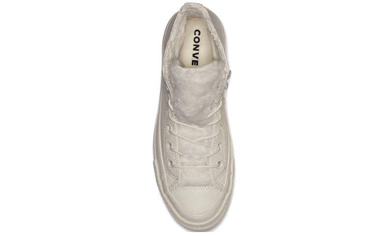 (WMNS) Converse Chuck Taylor All Star Street Warmer Ripple High Top Thick Sole Pure White 562423C