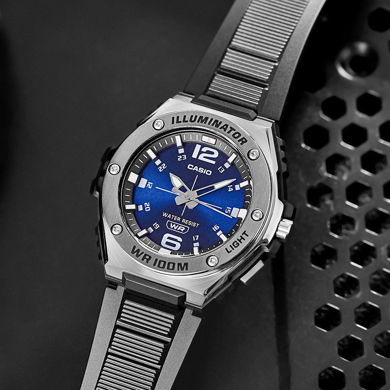 CASIO Quartz Analog Watch 'Silver Navy' MWA-100H-2A