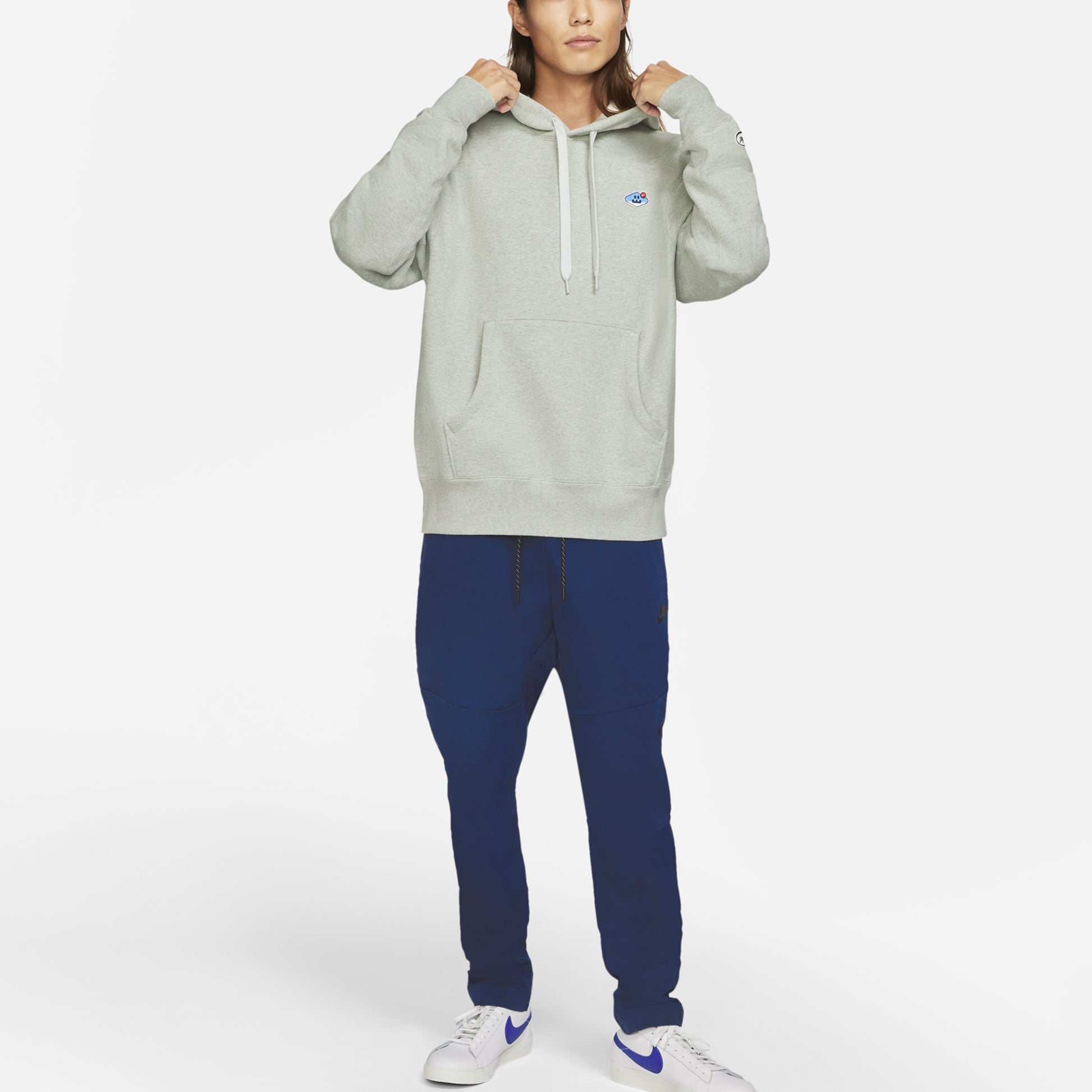 Nike Sportswear Airmoji logo Printed Casual Men Grey Gray CZ2338-050