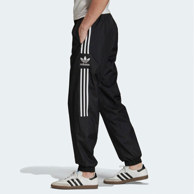 adidas originals Lock Up Track Pants Classic Stripe Sports Long Pants Black FM9886