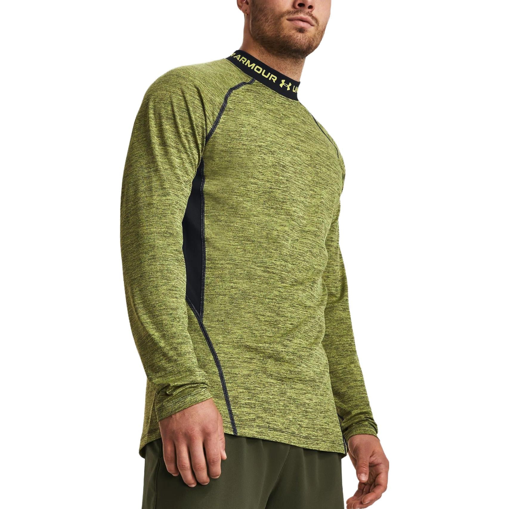 Under Armour ColdGear Twist Mock Long Sleeve T-shirt 'Green' 1379820-743