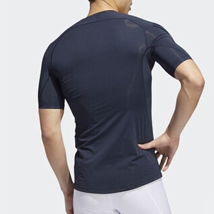 adidas Training Sports Round Neck Short Sleeve 'Legendary Blue' FJ4078
