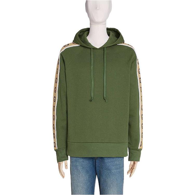 Gucci Knitted Cotton Hooded Sweater For Men Green 596230-XJBUW-3806