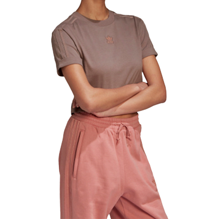 (WMNS) adidas originals Sports Short Sleeve Brown GM6695