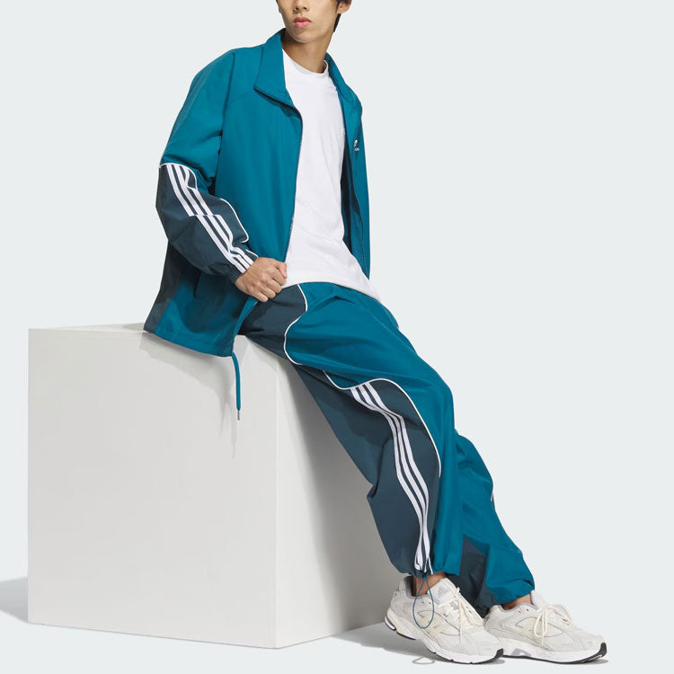 adidas Originals 3-Stripes Coach Jacket Asia Sizing 'Blue' JE3492