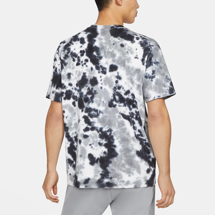 Nike Sportswear Sports Loose Tie Dye Printing Round Neck Short Sleeve Gray DB6150-101
