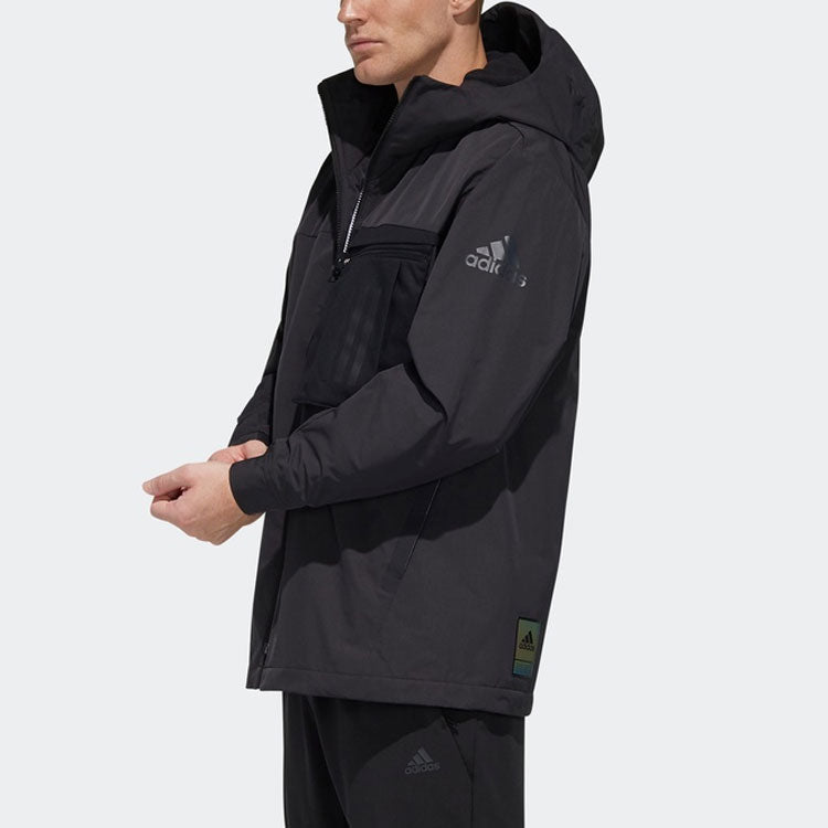Men's adidas Sports Stylish Loose Jacket Black FM9393