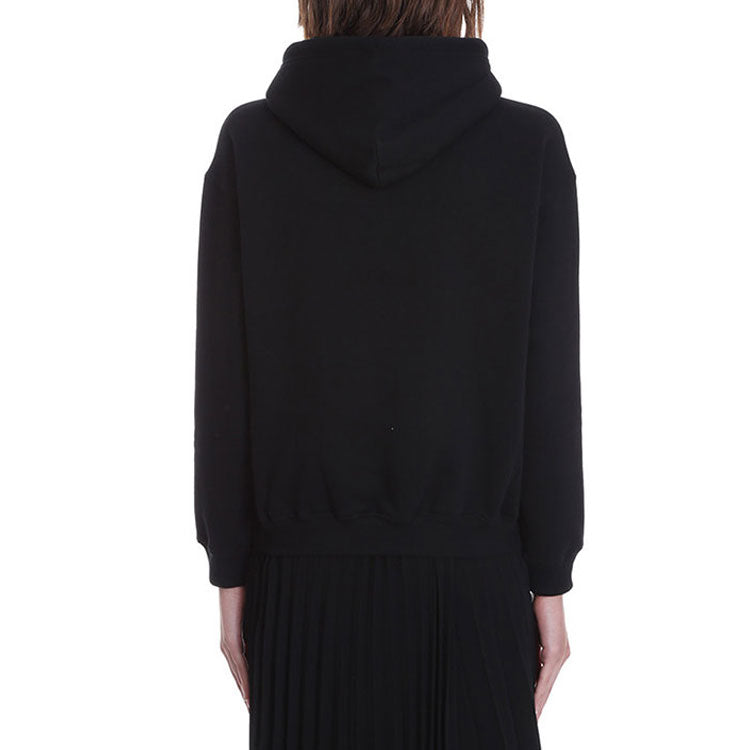 (WMNS) Balenciaga BB Logo hooded Long Sleeves Hoodie Black 612959TJVD71000