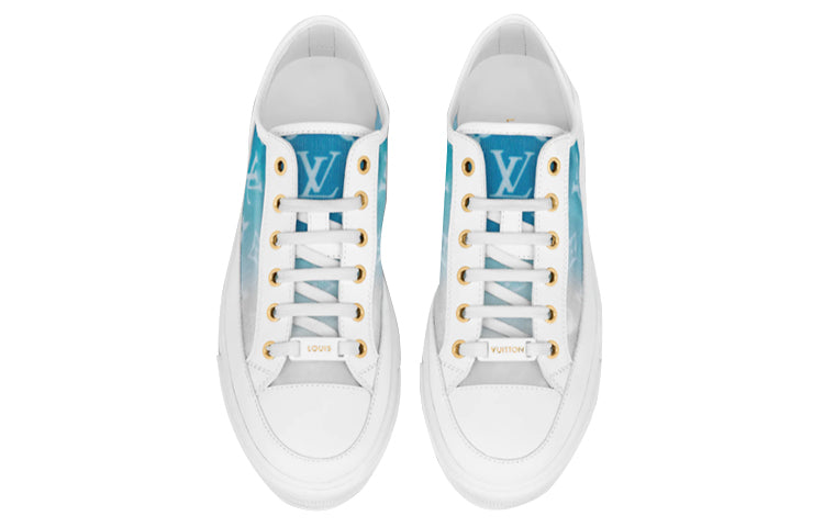 (WMNS) LOUIS VUITTON Stellar Sneakers 'White with Fading Blue Monogram' 1A8SXQ
