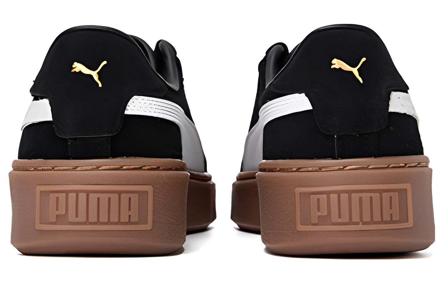 (WMNS) PUMA Platform Skate Shoes 'Black White Brown' 395225-04