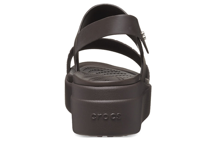 (WMNS) Crocs Brooklyn Croco Low Espresso Sandal 'Brown' 208585-206