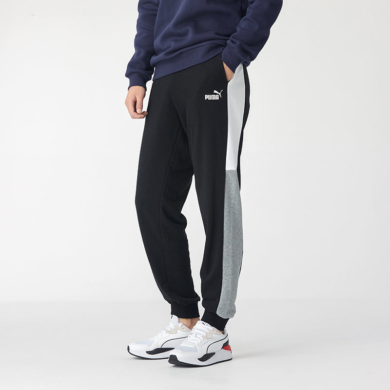 PUMA Block Sweatpants 'Black White Grey' 587158-01