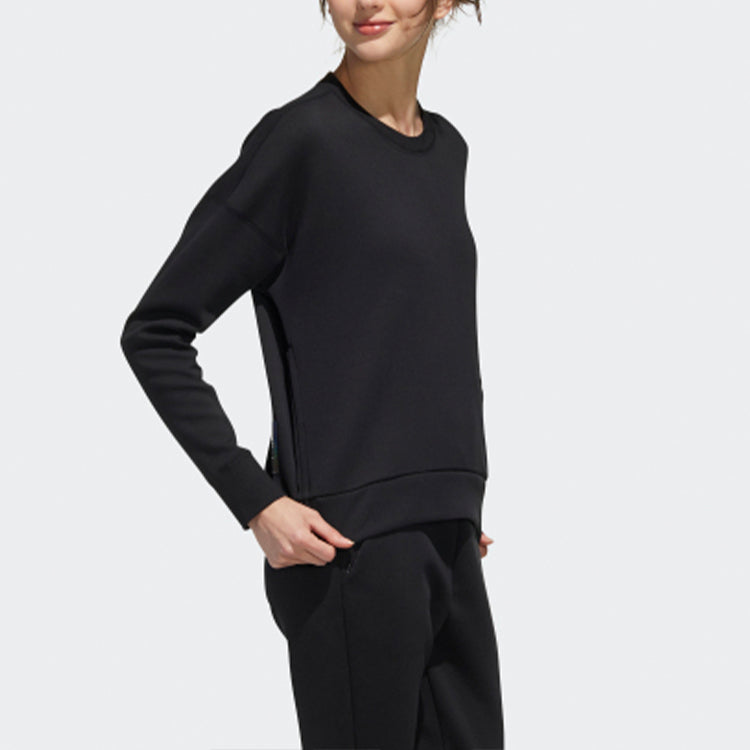 (WMNS) adidas Sports Stylish Pullover Black FN2317