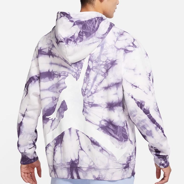 Men's Air Jordan Back Large Logo Printing Tie Dye Sports Purple DR2647-135