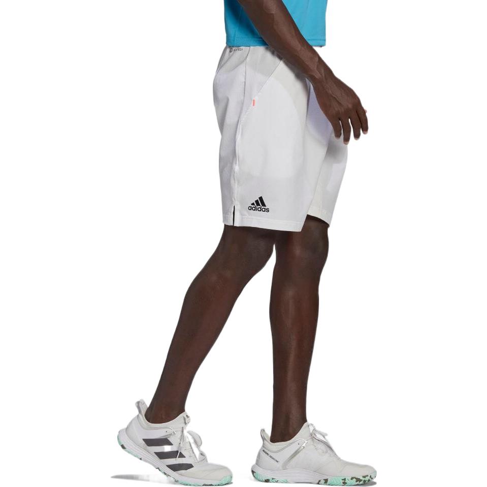 adidas Solid Color Elastic Waistband Lacing Sports Shorts White HB9149