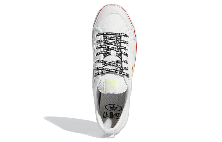 adidas Nizza Trefoil 'White Vivid Red' GX1465