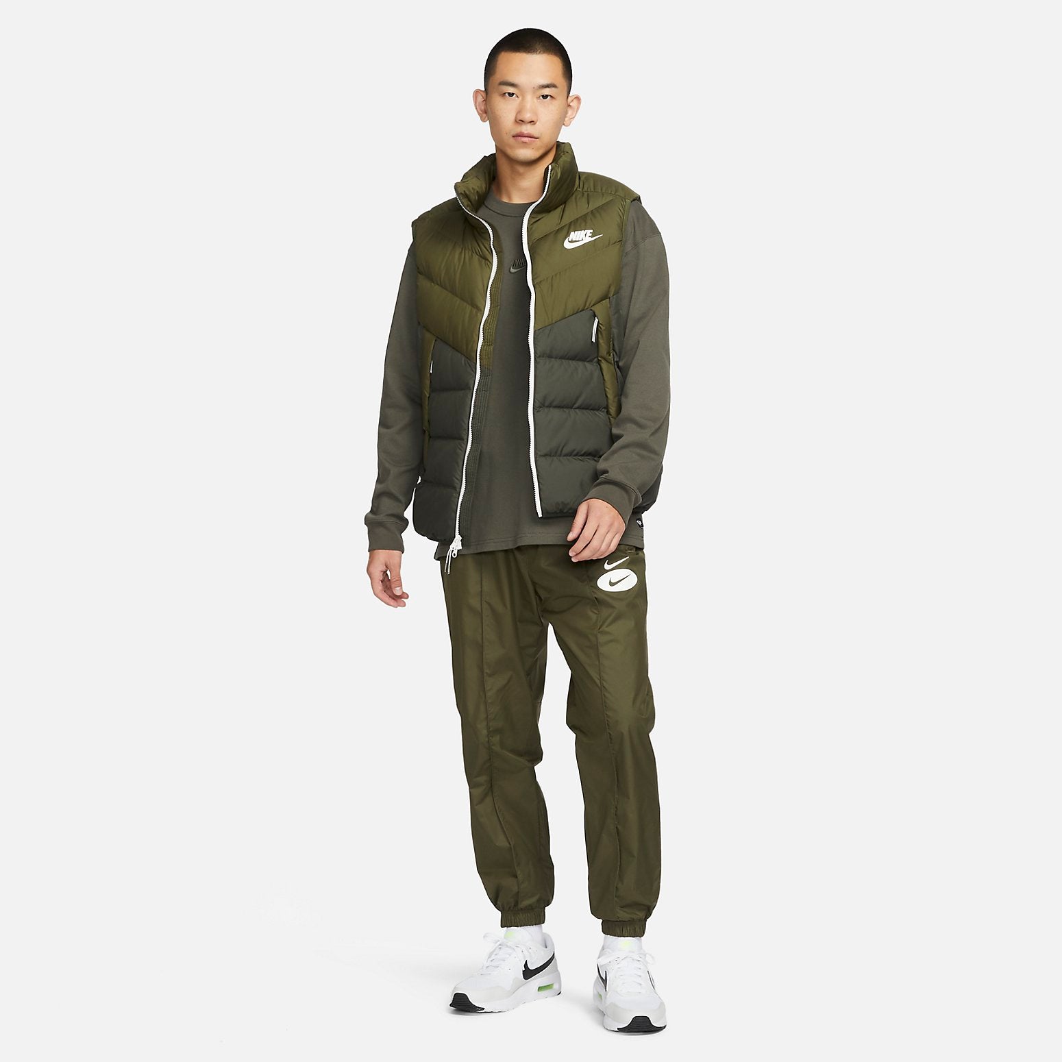 Nike Windproof Warm Stand Collar Down Vest 'Green' DV0757-326