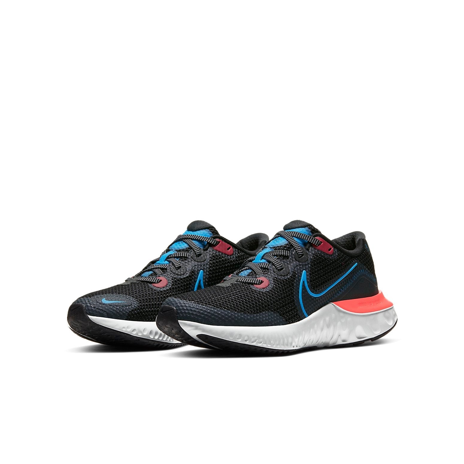 (GS) Nike Renew Run 'Black Crimson Laser Blue' CT1430-090