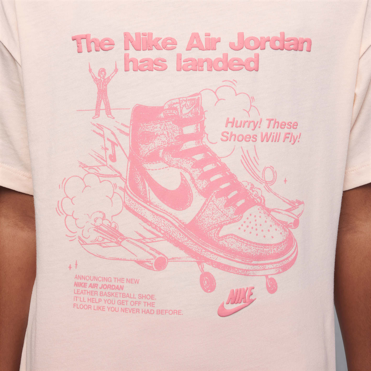 (GS) Air Jordan Graphic T-Shirt 'Guava Ice' 45D645-AAK