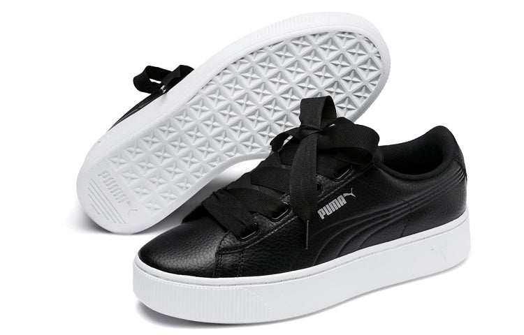 (WMNS) PUMA Vikky Stacked Ribbon Core Sneakers Black/White 369112-01