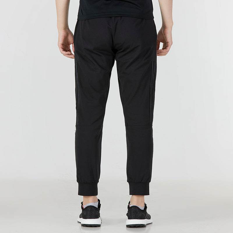 Men's adidas Solid Color Logo Knit Casual Bundle Feet Sports Pants/Trousers/Joggers Black HI3280