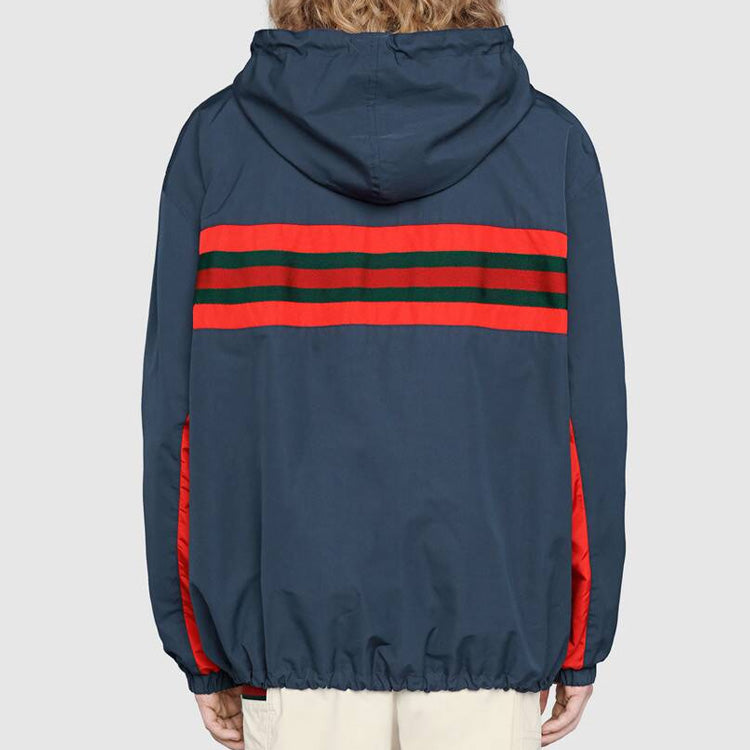 Men's Gucci Label Nylon Jacket Blue 599935-XDA2J-4206