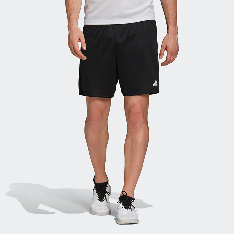adidas Solid Color Logo Quick Dry Breathable Sports Training Soccer/Football Shorts Black FP9596