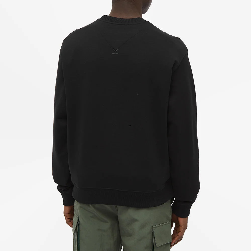 Men's KENZO SS21 Logo Round Neck Long Sleeves Black FB55SW0034ML-99