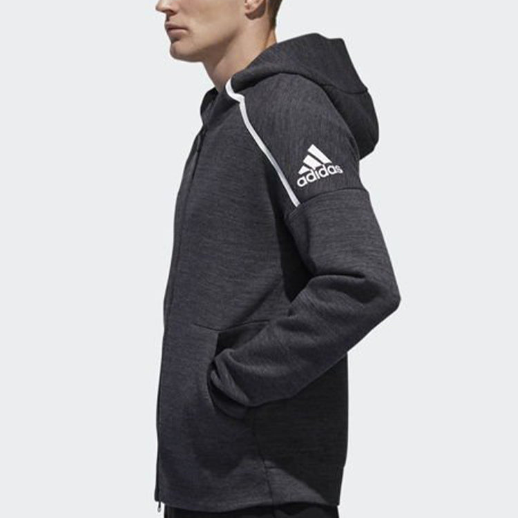 adidas Sports Stylish Knit Jacket Gray DY5762