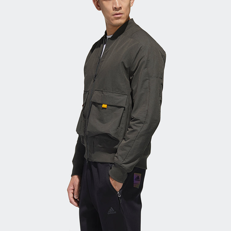 adidas Th Jkt Bomb Fleece Lined Stay Warm Casual Sports Jacket Green GM4405