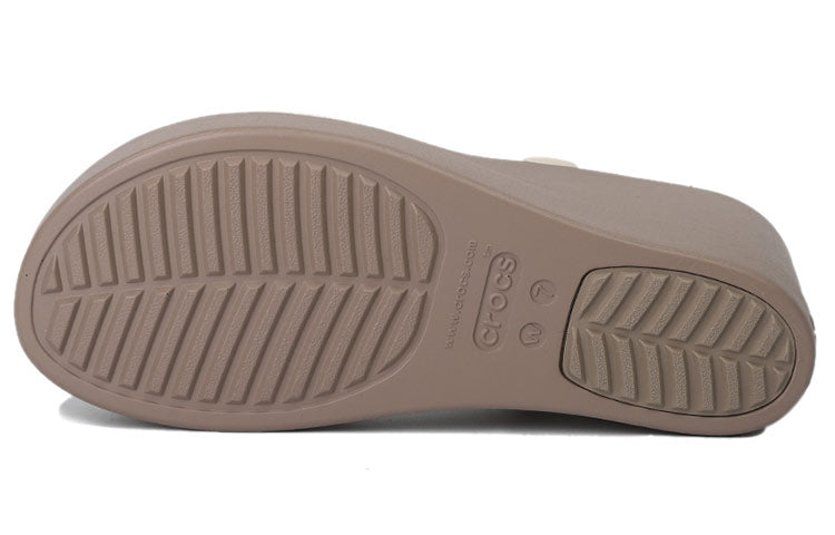 (WMNS) Crocs Brooklyn Lightweight Cement Gray Sandals 'Gray' 206222-16T