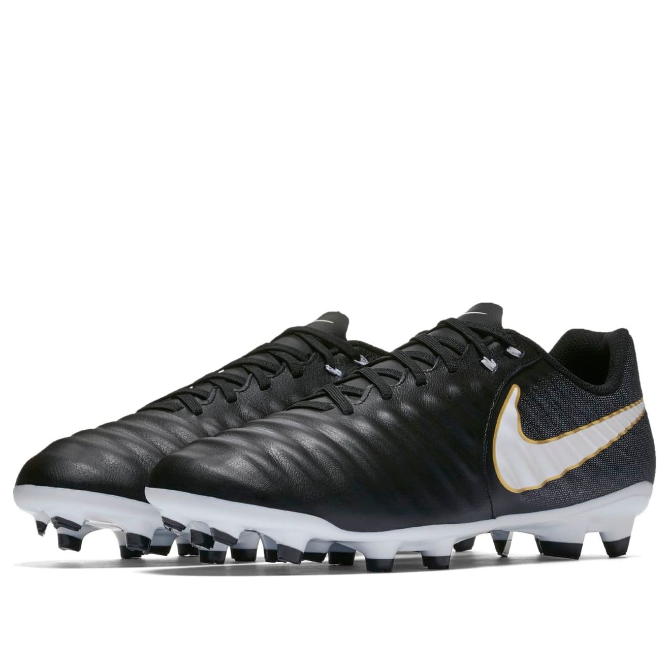 Nike Tiempo Ligera IV FG 'Black White Gold' 897744-002