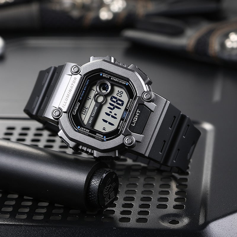 CASIO Sport Fashion Square Waterproof Sports Mens Black Digital W-737H-1A2