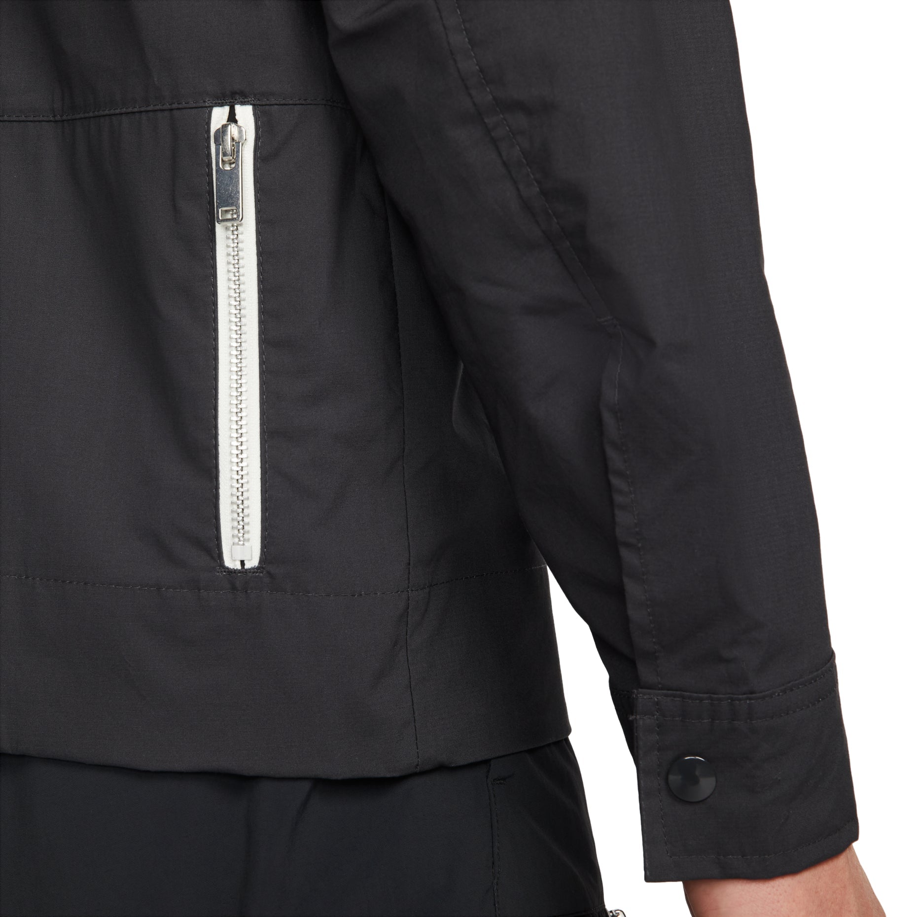 Nike Sportswear Style Essentials Woven Button-Up Top 'Black' DM6640-045