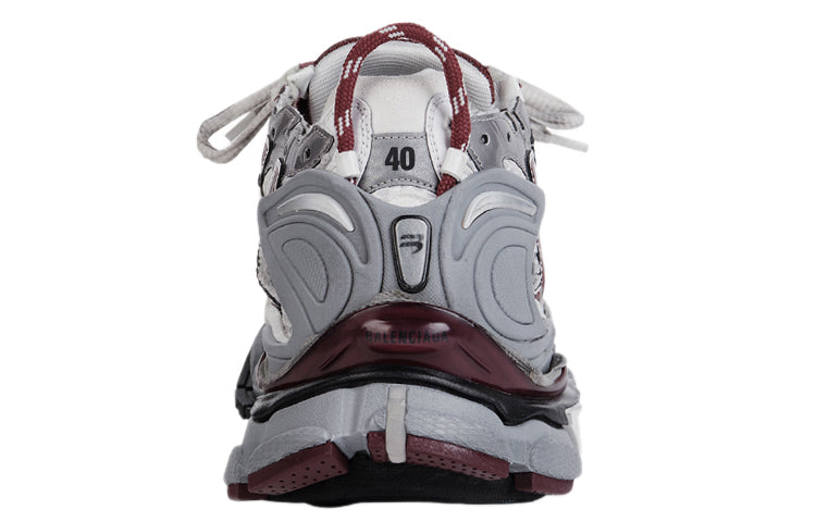 (WMNS) Balenciaga Runner Sneakers 'Grey Burgundy Mesh and Nylon' 677402W3RB39069