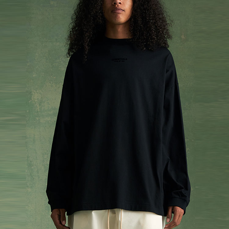 Fear of God Essentials FW23 Long Sleeve Tee 'Jet Black' 125BT232010F