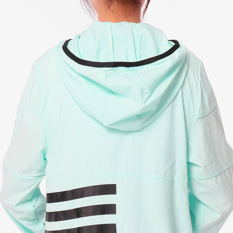 (WMNS) adidas neo Woven hooded Windproof Jacket Mint Green DM4150