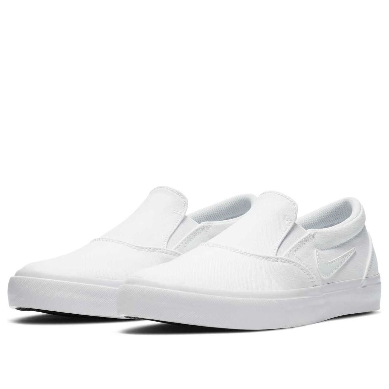 (WMNS) Nike Charge Canvas Slip-On SB 'Triple White' DA2607-100