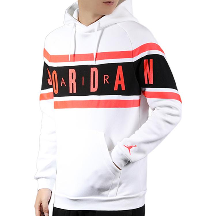 Air Jordan Air logo Printing Fleece Pullover White BQ5655-100