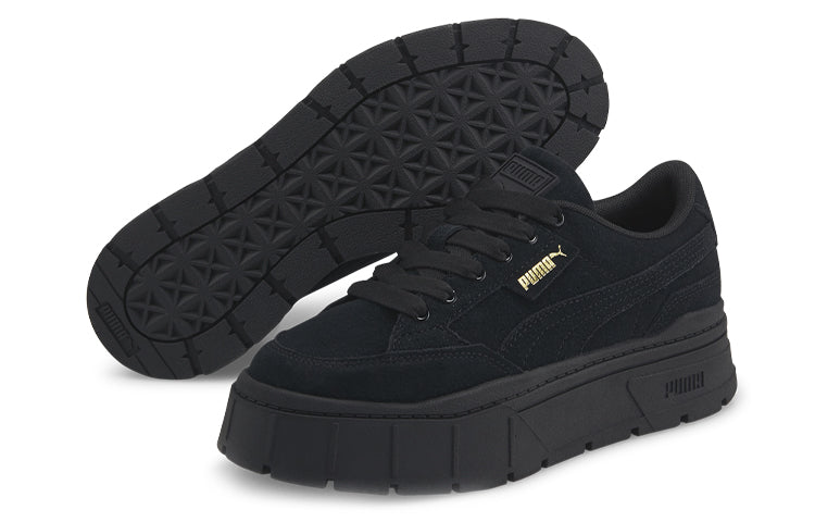 (WMNS) PUMA Mayze Stack Suede 'Black Gold' 383983-01