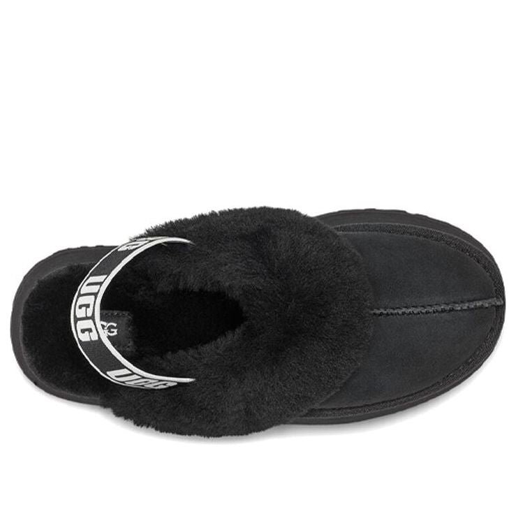 (WMNS) UGG Funkette Slipper 'Black' 1113474-BLK