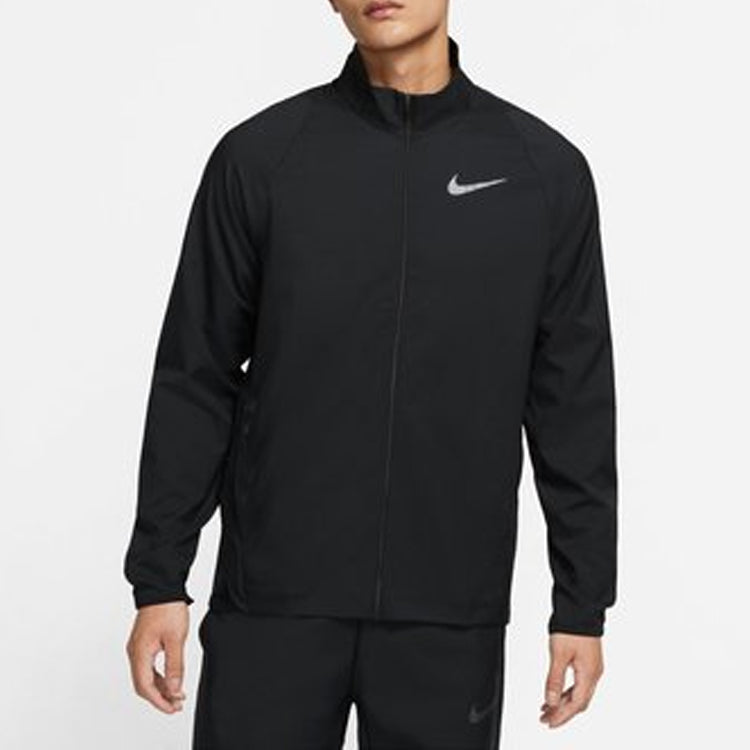 Men's Nike Running Training Casual Sports Woven Jacket Autumn Black CZ4353-010