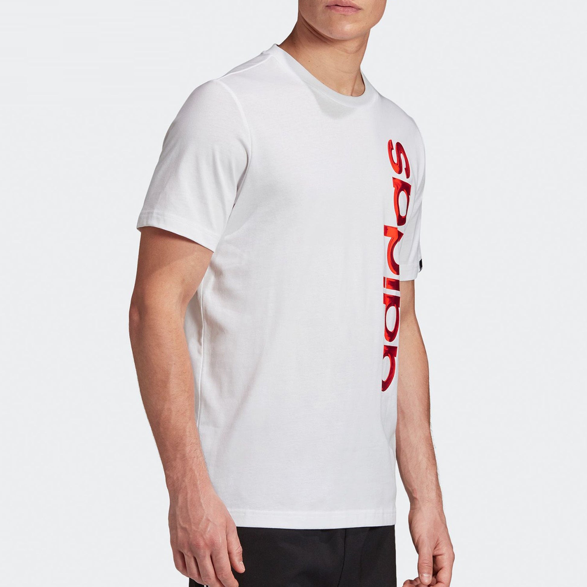 adidas Colorblock Logo Printing Sports Round Neck Short Sleeve White GD5912