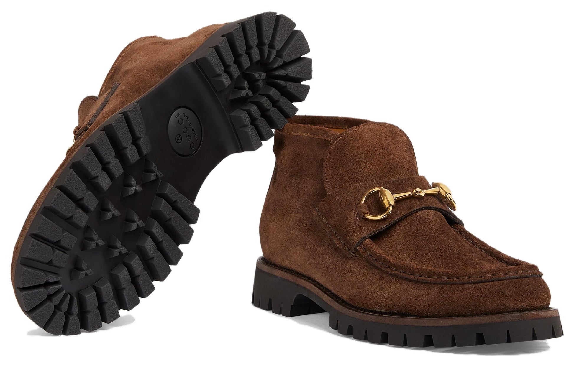 (WMNS) Gucci Horsebit Ankle Boot 'Brown Suede' 764206-0PV00-2206