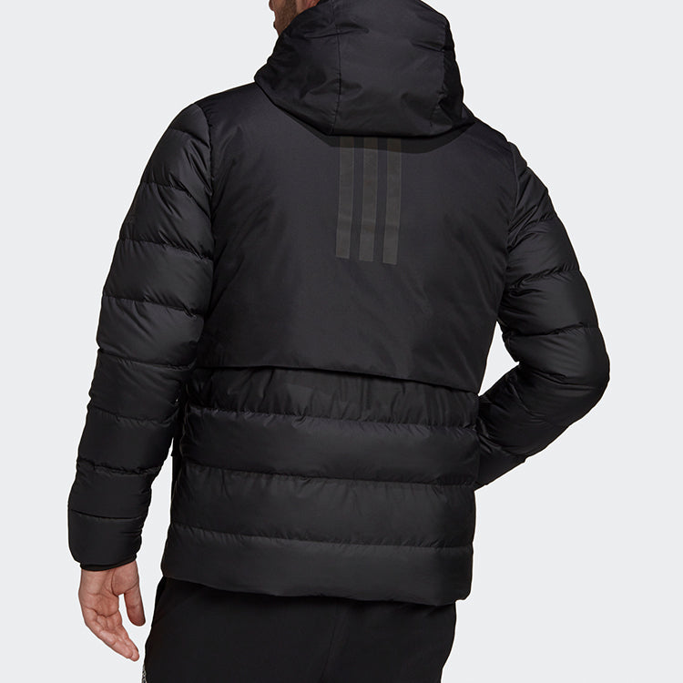 adidas originals Urban Jkt C.r. Stay Warm Splicing Solid Color Reflective hooded down Jacket Black FT2437