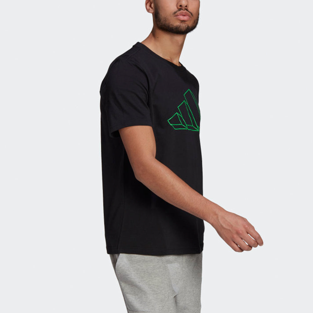 adidas M Fi Gfx Tee Athleisure Casual Sports Round Neck Short Sleeve Black GM6366