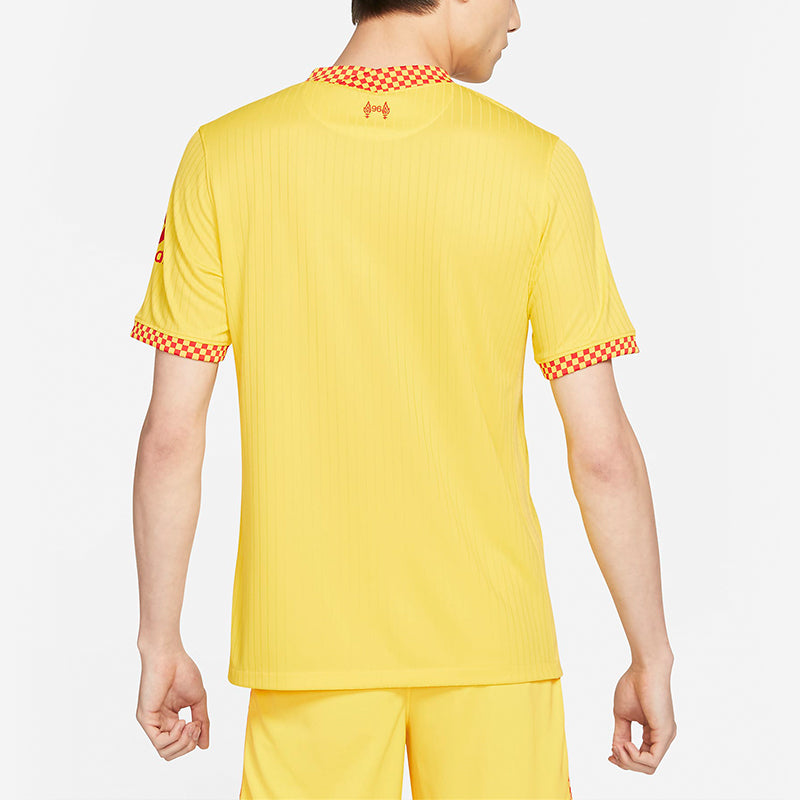 Men's Nike Training Sports Short Sleeve Soccer/Football Jersey SW Fan Edition 21-22 Season Liverpool Away Yellow DB5902-704
